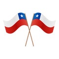 Symmetrical Crossed Chile flags