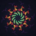 Flower Like Pattern With A Dark Background 2