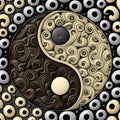 Yin Yang themed pattern