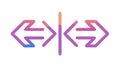 Symmetrical Double Arrow Icon Bi-Directional Process Vector, vector design Generative AI Royalty Free Stock Photo