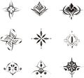 Symmetrical floral decorative dingbats