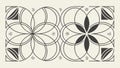 Symmetrical Floral Star Geometric Pattern Vector, vector design Generative AI Royalty Free Stock Photo