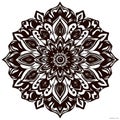 AI Generated Floral Mandala Design on Dark Background Royalty Free Stock Photo