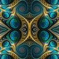 Symmetrical fractal swirly pattern