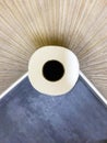 Symmetrical geometric abstract top view of toilet paper Royalty Free Stock Photo