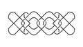Symmetrical Geometric Knotwork Chain Pattern, vector design Generative AI Royalty Free Stock Photo