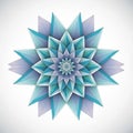A symmetrical, geometric mandala design featuring a star pattern Royalty Free Stock Photo