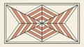 Symmetrical Geometric Pattern, Abstract Decorative Design, vector design Generative AI Royalty Free Stock Photo