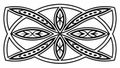 Symmetrical Geometric Pattern. Abstract Decorative Element, vector design Generative AI Royalty Free Stock Photo