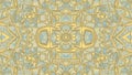 Symmetrical Geometric Pattern with Golden Outlines and Light Blue Textured Panels Creating an Ornate and Abstract Background with Royalty Free Stock Photo