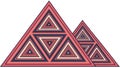 Symmetrical Geometric Triangle Pattern. Abstract Ethnic Vector Background. vector design Generative AI Royalty Free Stock Photo