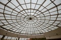 Symmetrical glass roof in the shape of a circle Royalty Free Stock Photo