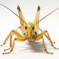 Symmetrical Grasshopper On White Background - Ed Freeman Style