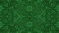 Symmetrical Green Abstract Pattern with Repeating Triangular Shapes and Layered Geometric Forms Creating a Kaleidoscopic Effect Royalty Free Stock Photo