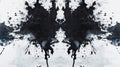 Symmetrical ink blot in black and white Royalty Free Stock Photo