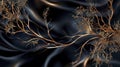 Symmetrical kanok branching pattern nature abstract digital art dark background artistic design