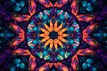Symmetrical Multicolor Shapes Creative Kaleidoscopic Background Design