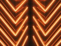 Symmetrical Neon Arrows Royalty Free Stock Photo