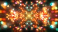 Symmetrical Pattern of Colorful Bokeh Lights with Glitter Royalty Free Stock Photo