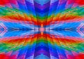 Symmetrical pattern design of rainbow color