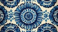 Symmetrical Pattern with Repeated Circular Shapes, Teardrop Figures, and Starburst Motifs
