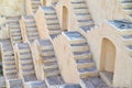 Symmetrical Stairways of Panna Meena Ka Kund in Jaipur, Rajasthan Royalty Free Stock Photo