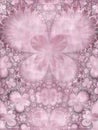 Symetrický purpurová růžový květina 