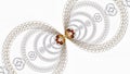 Symmetrical qubit quantum fractal pattern
