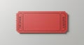 Symmetrical Red Perforated Ticket with Serial Codes Royalty Free Stock Photo