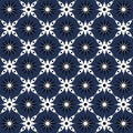 symmetrical seamless original blue and white magic star pattern