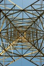 Symmetrical shot of Electricity Pylon from below