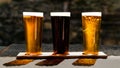 Three Beers in the Sun Royalty Free Stock Photo