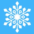 Symmetrical snowflake christmas decoration icon, geometric Royalty Free Stock Photo