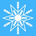 Symmetrical snowflake, winter Christmas decoration. Crystal snowflake geometric Royalty Free Stock Photo