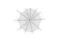 A symmetrical spider web illustration is depicted on a plain white background. The web features Royalty Free Stock Photo