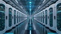 Symmetrical Tech Haven: Core of Connectivity. Concept Technology, Innovation, Connectivity,