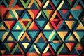 Symmetrical Triangles in Bold Color pattern