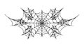 Symmetrical Spider Web Net Vector Illustration, vector design Generative AI Royalty Free Stock Photo