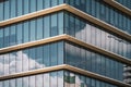 Symmetrical view of the corner of an office building Royalty Free Stock Photo