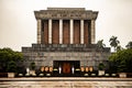 Symmetrical view in front of the tomb of the Ho Chi Minh Mausoleum. Hanoi, Vietnam - 04/02/2020 Royalty Free Stock Photo