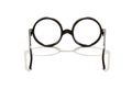 Symmetrical view of opened vintage spectacles