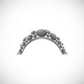 Symmetrically, creating an arch shape that gradually decreases Royalty Free Stock Photo