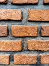 Very symmetrical orange brick wall Royalty Free Stock Photo