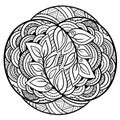 Symmetrical illustration for a coloring book