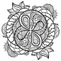 Symmetrical illustration for a coloring book
