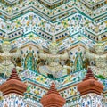 Symmetry detail of main pagoda at the Wat Arun