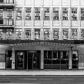 Symmetry Of A Modern Office Building Entrance With No People Victoria Street London