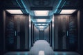 The symmetry of a modern server room ranks supercomputers as light
