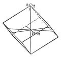 Symmetry of Rhombohedral Class vintage illustration Royalty Free Stock Photo