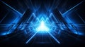 symmetry shining blue glow technology background Royalty Free Stock Photo